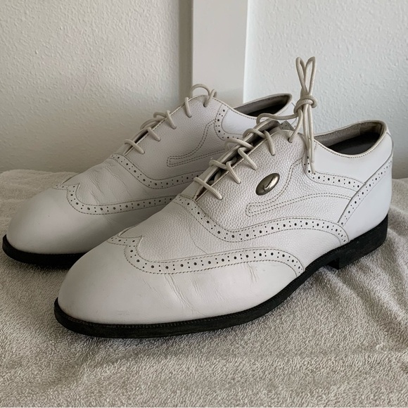 Nike Zoom Air Golf Kempshall Last Goretex White Leather Shoes Men's 13 Wing Tip